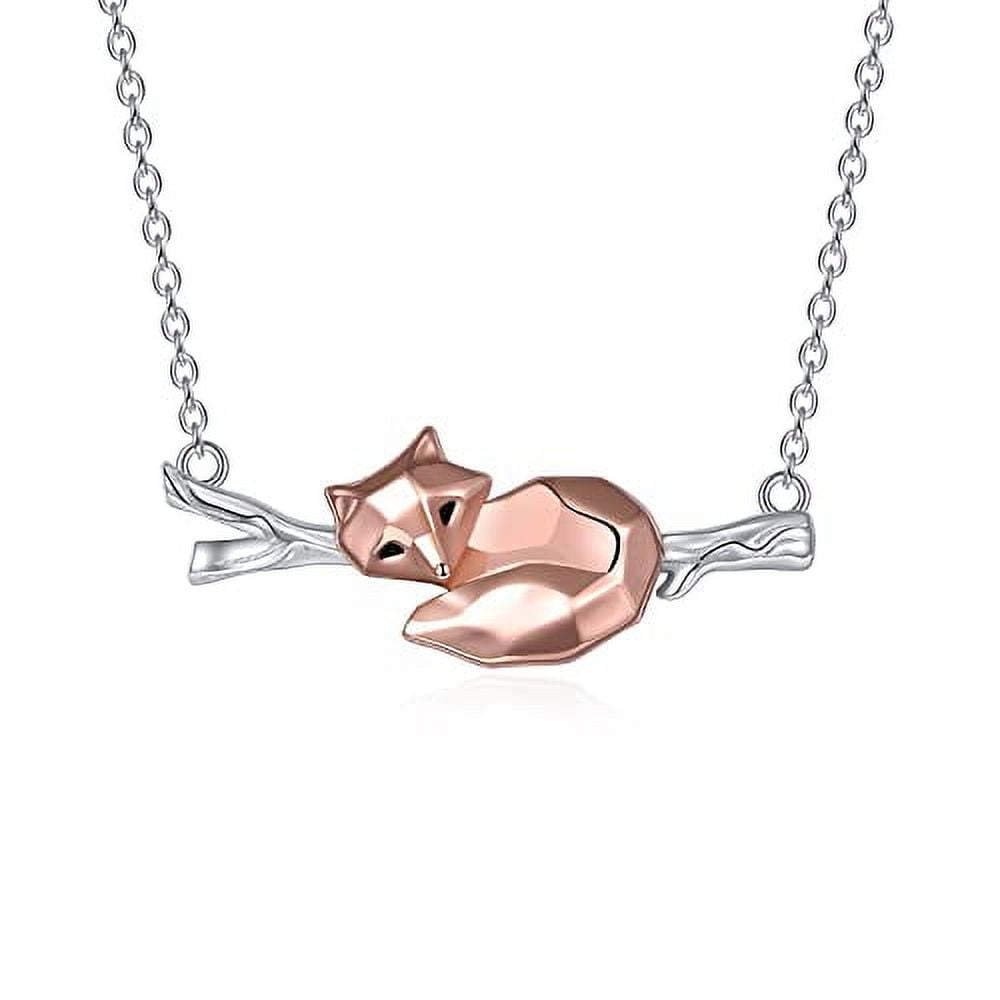 Origami fox necklace deals