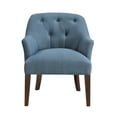 thumbnail image 3 of Modern Tufted Back Accent Chair Sturdy Plywood Frame Living Room Furniture 1pc Blue Fabric Upholstered Armchair, 3 of 6