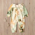 thumbnail image 6 of Ruyang Infant Baby Zip Up Jumpsuit Cute Bunny Ear Tie Dye Hooded Romper Long Sleeve Footless One Piece Outfit for Newborn Boys Girls, 6 of 6