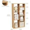 thumbnail image 3 of Anhdah 7 Cube Storage Organizer Bookshelf, Natural-Oak Wooden Bookcase Storage Shelf, Sturdy 7-Cube Organizer for Living Room, Bedroom, Home Office, Easy Assembly, 3 of 6