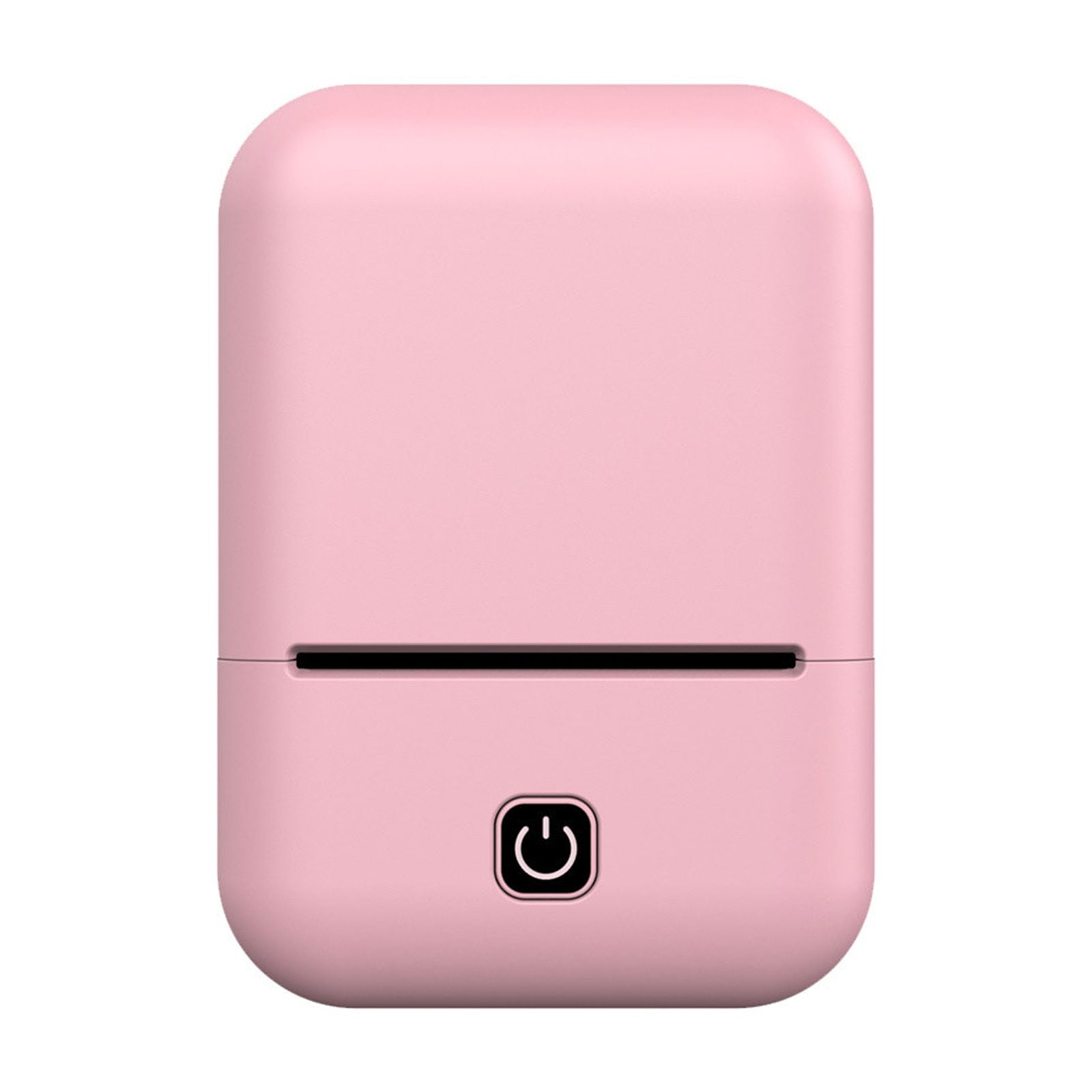 Mini Label Printer, 4.5x3.2inch Bluetooth Label Maker Machine with Tape, Rechargable Inkless Pocket Printpod for Phone, Used for Small Business, Office, Home(Pink)