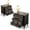 3 drawers, variant on Lukstr Nightstand with Charging Station, Black Wooden Nightstand with 2 Drawers, Metal Handles, Bedside Table for bedroom