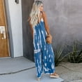 thumbnail image 3 of DDAPJ pyju 2024 Fashion Jumpsuits for Women Tie Dye Printed Casual Loose Fit Overalls Summer Boho Wide Leg Pants Rompers Long Playsuit Beach Outfits with Pockets Deals of Today Blue XXL, 3 of 6