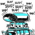 thumbnail image 3 of CafePress - BLAP! BLAP! BLAP! BLAP! Light T Shirt - Men's Classic Graphic T-Shirt, 3 of 4
