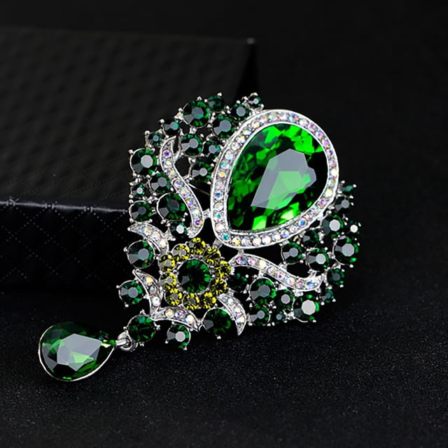 Broche de gota de agua de diamante de moda de joyería de banquete de lujo europeo y americano Wmkox8yii fajkfhkj4540