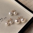 thumbnail image 2 of Pendientes de perlas exquisitos con nicho de aguja de plata S925, pendientes de lazo elegantes y versátiles, pendientes de lujo ligeros y elegantes de alta calidad, 2 of 6