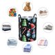 thumbnail image 4 of Balery Disco Mirror Ball Snowman Cesta de ropa redonda con asas, impermeable, independiente, para ropa, juguetes, dormitorio y familia-Medium, 4 of 6