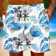 thumbnail image 5 of Midsumdr Mens Shorts Hawaiian Holiday Style Printing Casual Beach Shorts Summer Fashion Loose Plus Size Drawsting Shorts with Pockets, 5 of 7