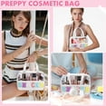 thumbnail image 4 of Bolsa de maquillaje transparente con letras de chenilla TESAFNG, impermeable, 4 of 6