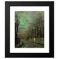 thumbnail image 2 of John Atkinson Grimshaw 12x14 Black Modern Framed Museum Art Print Titled - The Tryst (1886), 2 of 5