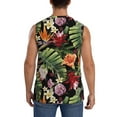 thumbnail image 4 of Gaeub Watercolor Tropical Flowers Men's Sleeveless Muscle Shirts Workout Tank Tops, Odor Protection and Comfortable - Large, 4 of 8