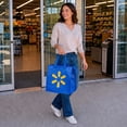 thumbnail image 3 of (4 pack) Walmart Deluxe Insulated Reusable Shopping Bag with Zipper, Blue, 24 L, 3 of 8