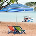 thumbnail image 3 of Gymax 7.2ft Beach Umbrella Outdoor Patio Garden w/ Carrying Bag Sand Anchor Blue, 3 of 10