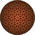 thumbnail image 1 of Ahgly Company Machine Washable Indoor Round Transitional Mahogany Brown Area Rugs, 3' Round, 1 of 7