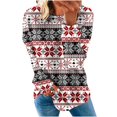 thumbnail image 2 of Costumes de Noël en Liquidation Col Rond Mode Décontractée Manches Longues Chandail en Molleton Imprimé de Noël Hauts Blouse Chandail en Molleton Grande Taille pour Femmes, 2 of 5