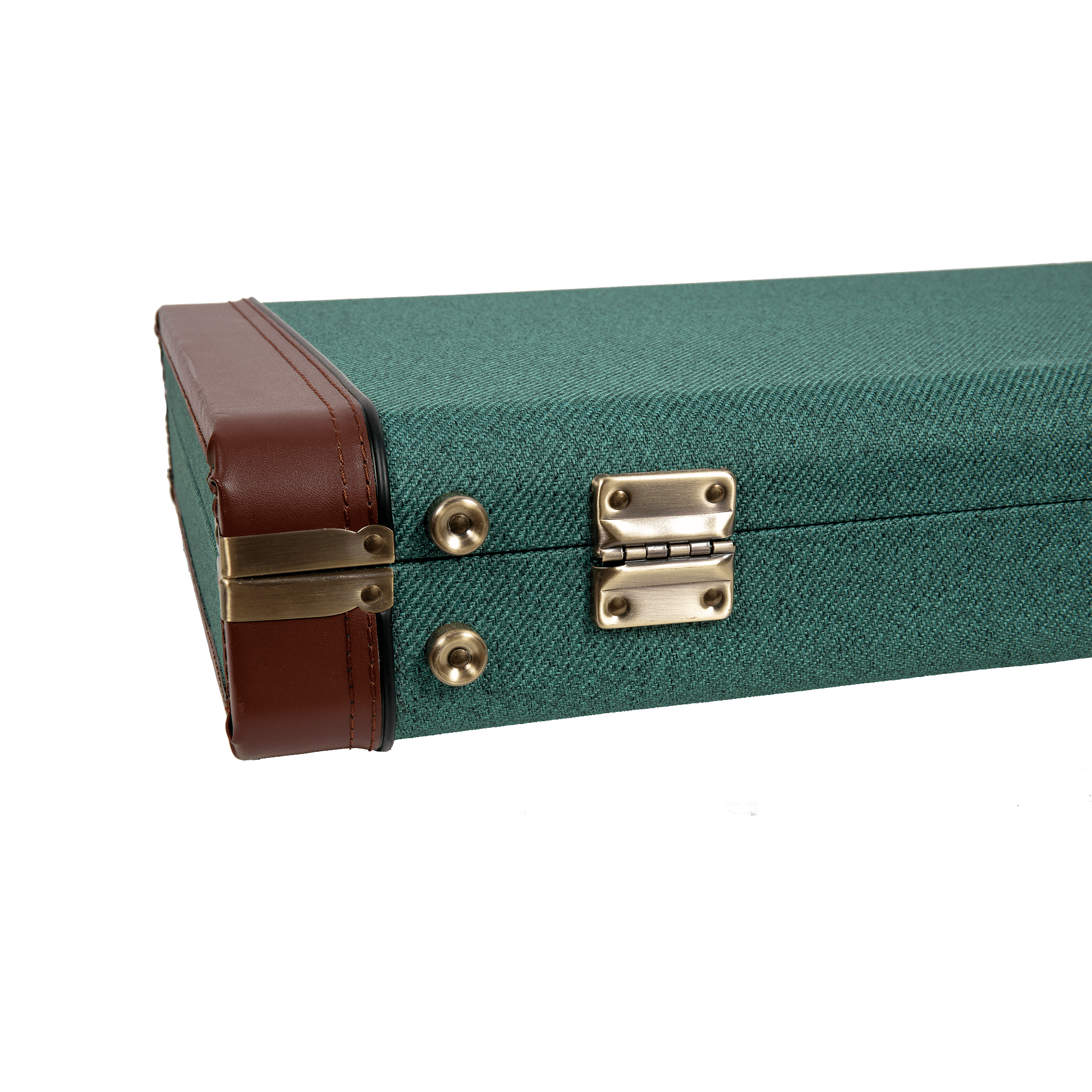 Crossrock Master Series - Wooden Telecaster&Stratocaster Electric Guitar Case - Security Lock, Genuine Leather Handle, Reinforced Hardware, Metal Feet, Storage Space- Malachite Blue Tweed