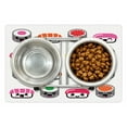 thumbnail image 1 of Sushi Pet Mat for Food and Water, Kawaii Style Sushi Smiling and Yawning Expressions Kids Cartoon Concept, Non-Slip Rubber Mat for Dogs and Cats, 18" X 12", by Ambesonne, 1 of 2
