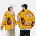 thumbnail image 3 of Rocae The Chicken Family Print Breathable Sun Protection Hoodie Quick-Dry Lightweight Long Sleeve Hoodie Unisex Running Sports Shirt Small, 3 of 9