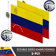 thumbnail image 3 of Venezuela Venezuelan Flag 3x5FT 5-Pack Double-sided Embroidered Polyester By G128, 3 of 8