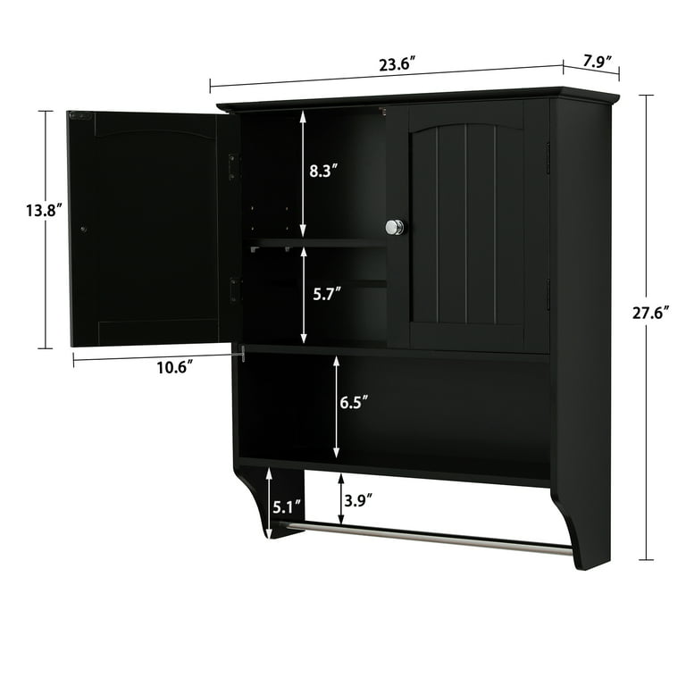 Wall Mounted Bathroom Cabinet Storage Organize Hanging Medicine Adjustable  Shelf, 1 unit - Fry's Food Stores