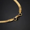 thumbnail image 6 of FEEL STYLE Male Basic Hip Hop 3mm Blade chain Necklace Men Women Gold-Plated Stainless Steel Jewelry 20", 6 of 6