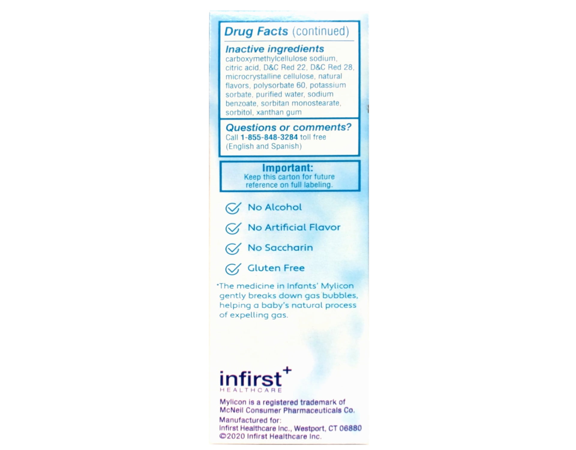 Mylicon Infant Drops Anti-Gas Relief, Original Formula 1 oz (Pack of 4)
