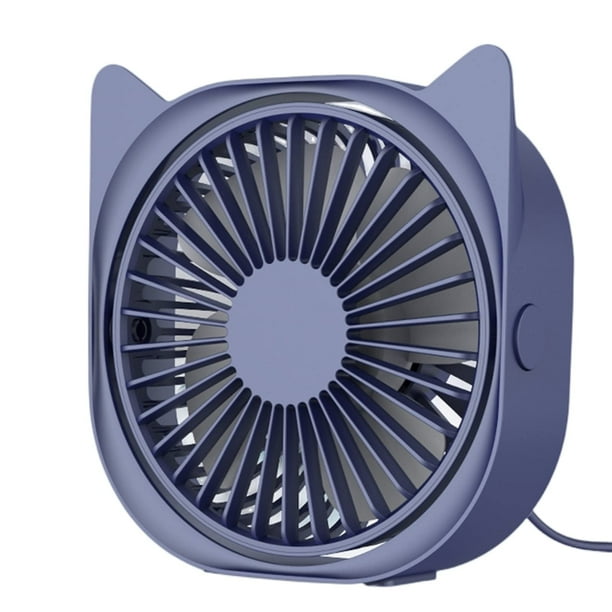 Mini ventilador de escritorio lindo, pequeños ventiladores de mesa portátiles de enfriamiento rápido para el hogar, dormitorio, mesita de noche, oficina, trabajo, escritorio, dormitorio (azu