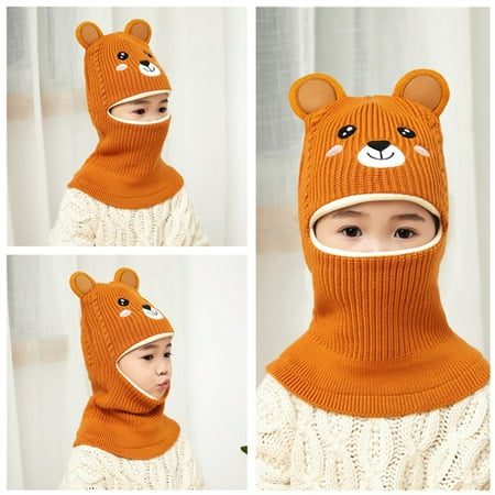 

Wolfast Promotion Toddler Kids Boy Deer Hat Winter Warm Knit Crochet Thick Scarf Earflap Hood Caps