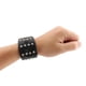 thumbnail image 3 of Moda hombre joyería cuero cinturón ancho pulsera estilo Punk muñequera Negro jinwen De ancho brazalete de cuero, 3 of 8