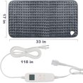 thumbnail image 6 of Heating Pad for Back Pain and Cramp Relief, Extra Large 17" x 33" Size Electric Heating Pad for Shoulder Neck Pain with 6 Temperature Level and 6 Timer Settings Auto Shut Off (Rock Gray), 6 of 16