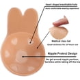 thumbnail image 3 of 2 Pairs Sticky Invisible Self Adhesive Bra, Strapless Reusable Push Up Lift Nipple Covers for Women Backless Clothing(S), 3 of 8