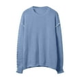 thumbnail image 5 of Sweaters for Women 2025 Fall Winter Long Sleeve Crewneck Loose Knit Sweater Jumper Top Womens Pullover Sweaters, 5 of 7