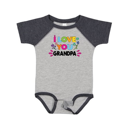 

Inktastic I Love You Grandpa with Flowers Gift Baby Girl Bodysuit