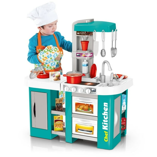 Pgyong Kitchen Play Set With Accessories Mini Kitchen Set Toys For Toddlers Age 1 3 Walmart Com Walmart Com
