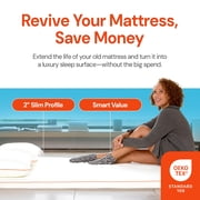 Dormeo The Essentials Dorm Mattress Topper for College, 2” Bed Topper, Lightweight with Non-Slip Base, Perfect for College Student Bedding