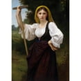 thumbnail image 2 of William Bouguereau 14x18 Black Ornate Wood Framed Double Matted Museum Art Print Titled - La Faneuse (1870), 2 of 5