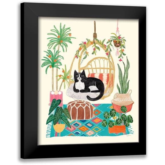 Urban, Mary 12x14 Black Modern Framed Museum Art Print Titled - Urban Jungle VIII Spring