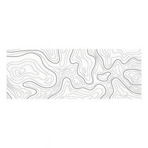Topographic Contour Extended Big Mouse Pad Computer Keyboard Mouse Mat Mousepad 800x300x2mm,1 x Mouse Pad,White