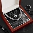 thumbnail image 2 of To My Son from Dad Necklace, Adult Silver Men Chain Necklace, Son Christmas Present, Message for Son, 2 of 3