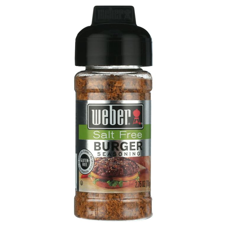 Weber Seasoning, Burger, Salt Free - 2.75 oz