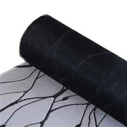 Panda Superstore Lace Mesh Flower Arts & Crafts Decorations DIY Craft Bouquet Florist Supplies Wrapping Paper, Black