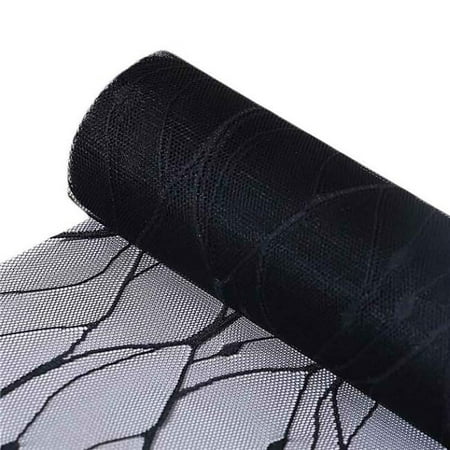 Panda Superstore Lace Mesh Flower Arts & Crafts Decorations DIY Craft Bouquet Florist Supplies Wrapping Paper, Black