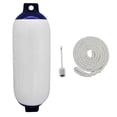 thumbnail image 1 of Boat  with Rope and , Inflatable Boat Bumper, Boat Accessories, Protection for Docking Speedboat Sailboats Pontoon Yacht White Rope, 1 of 9