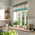 thumbnail image 5 of Gradient Green Valances for Windows Modern Minimalist Green Brown Ocean Beach Valance Curtains Rod Pocket Bathroom Small Window Treatments for Kitchen Living Room Bedroom, 54"x18", 5 of 7