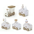 thumbnail image 6 of Christmas Train Gift, Wooden Mini Train Toy Set Decoration Model Montessori Educational Learning Toys Gifts for Kids Toddler Boys Girls 5 train, 6 of 8