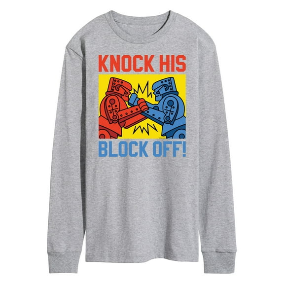 Rock 'Em Sock 'Em Robots - Knock His Block Off Robot Art - Men's Long Sleeve T-Shirt