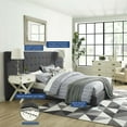 thumbnail image 4 of Modway Sierra Queen Performance Velvet Polyester Platform Bed in Gray, 4 of 7