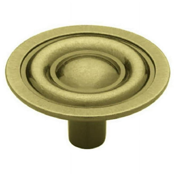 Liberty Hardware P635BCH-AB-C7 1.31 in. Diameter, Antique Brass, Target Round Knob - Pack Of 12