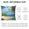 thumbnail image 5 of Fenyluxe Palm Trees Boat Fashion Style Dirt-Resistant Throw Pillow Covers for Couch Sofa Bed Living Room Bedroom 1PC 22x22in, 5 of 5