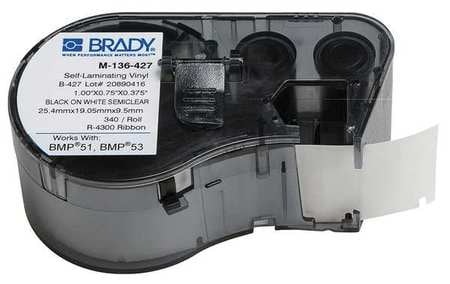 Pack of 4 Brady M-250-1-342 BMP51//BMP53 Label Maker Cartridge